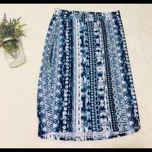 NYC XL Blue Printer Skirt